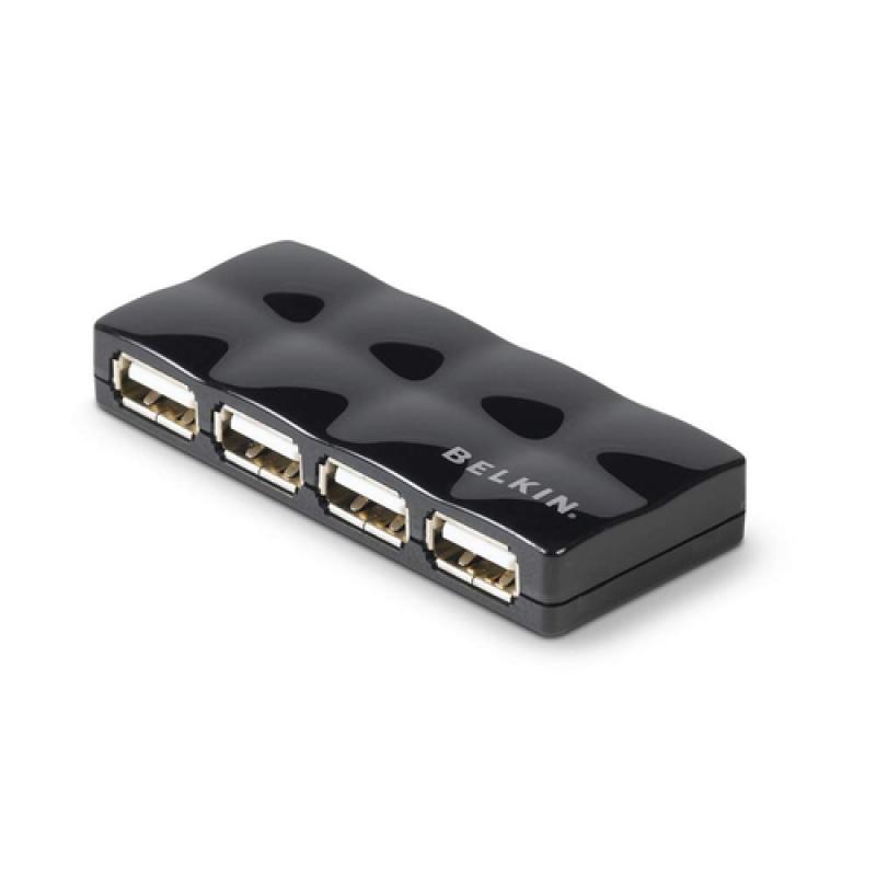 Belkin 4-Port USB 2.0 480 Mbit/s Negro - Imagen 3