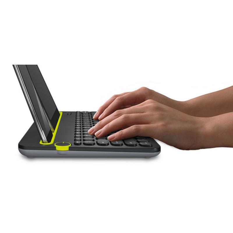 Logitech K480 QWERTY Pan Nordic Negro, Verde Bluetooth - Imagen 4