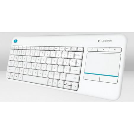 Logitech K400 Plus teclado RF inalámbrico QWERTY Inglés del Reino Unido Blanco - Imagen 2