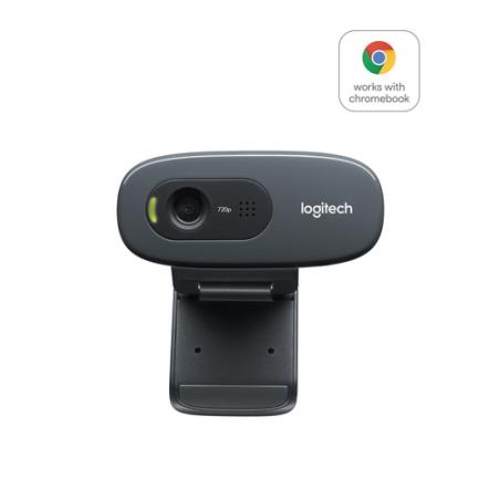 Logitech C270 HD WEBCAM cámara web 3 MP 1280 x 720 Pixeles USB 2.0 Negro - Imagen 1