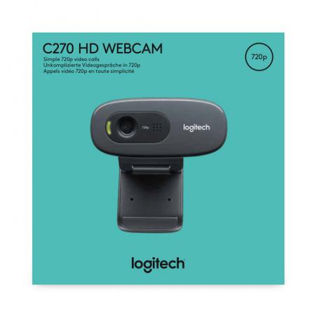 Logitech C270 HD WEBCAM cámara web 3 MP 1280 x 720 Pixeles USB 2.0 Negro - Imagen 11