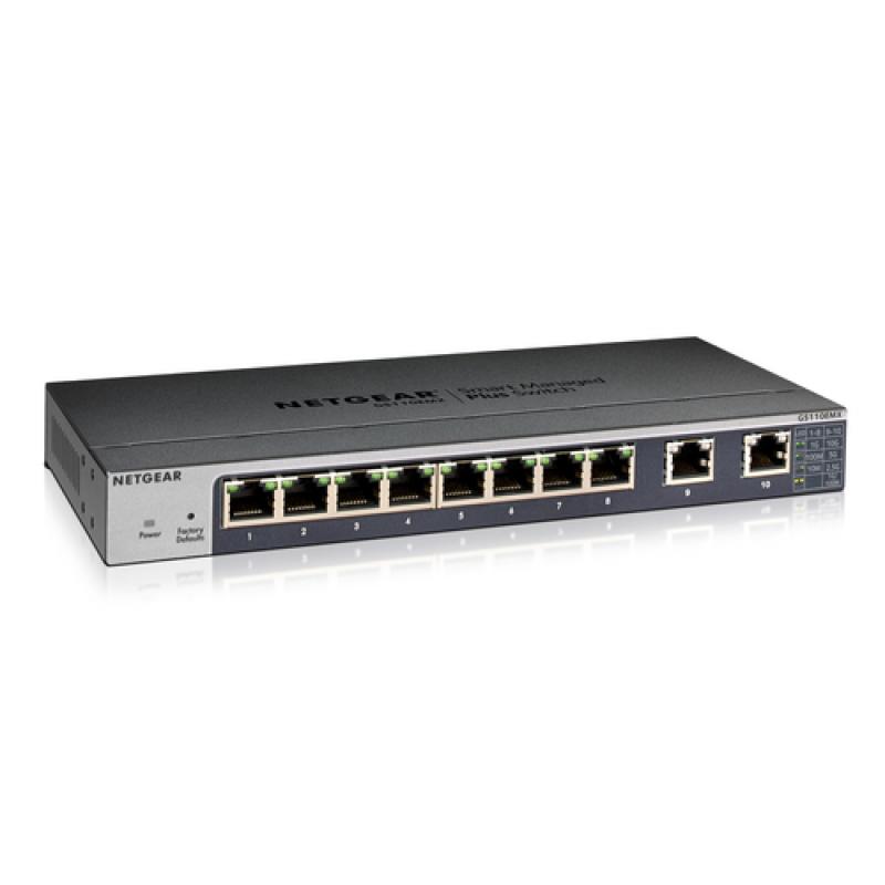 Netgear GS110EMX Gestionado L2 10G Ethernet (100/1000/10000) Negro - Imagen 2
