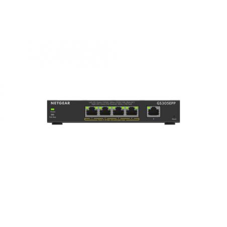Netgear GS305EPP Gestionado L2/L3 Gigabit Ethernet (10/100/1000) Energía sobre Ethernet (PoE) Negro - Imagen 2