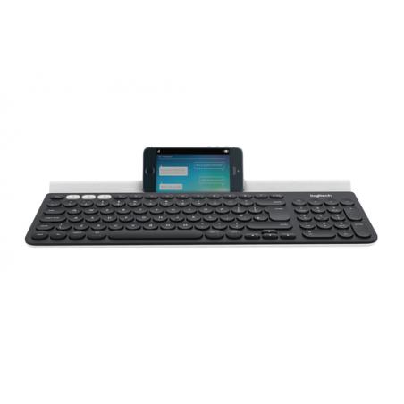 Logitech K780 teclado RF Wireless + Bluetooth QWERTY Inglés del Reino Unido Gris, Blanco - Imagen 1