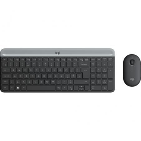 Logitech Slim Wireless Combo MK470 teclado RF inalámbrico QWERTY Checa, Eslovaco Grafito, Gris - Imagen 1