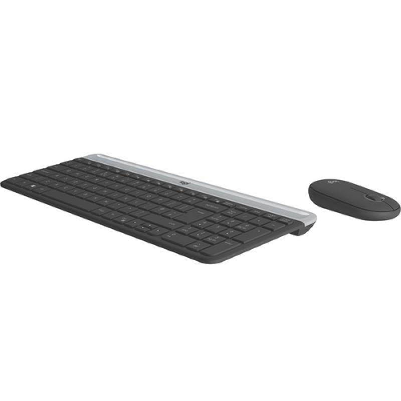 Logitech Slim Wireless Combo MK470 teclado RF inalámbrico QWERTY Checa, Eslovaco Grafito, Gris - Imagen 2
