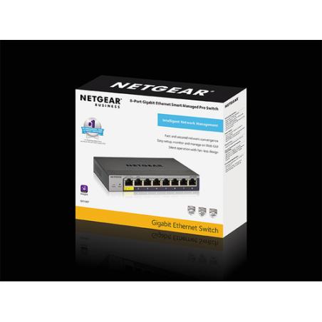 Netgear GS108Tv3 Gestionado L2 Gigabit Ethernet (10/100/1000) Gris - Imagen 2