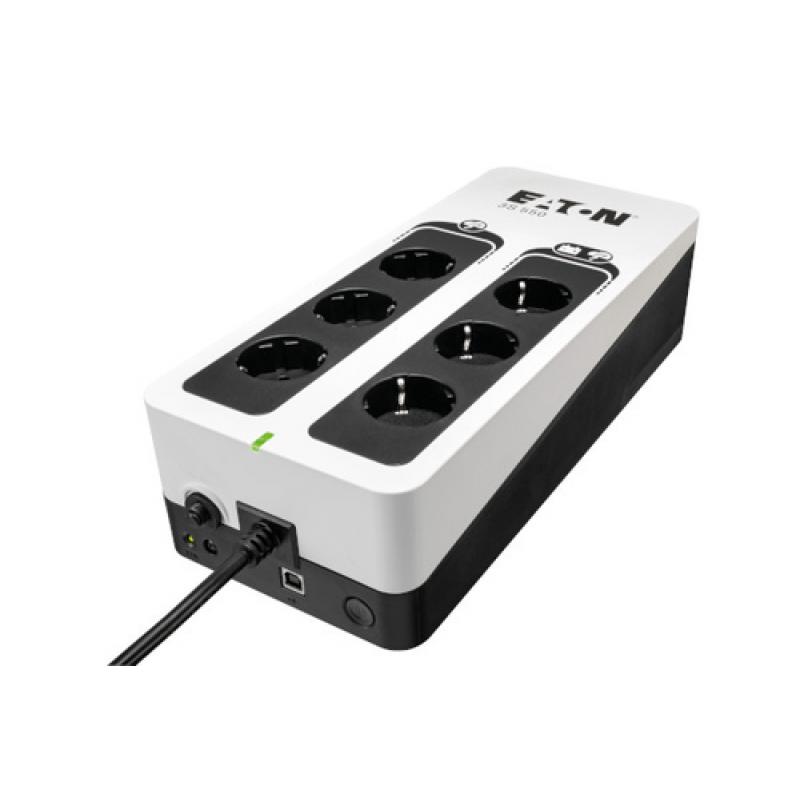 Eaton 3S550D sistema de alimentación ininterrumpida (UPS) En espera (Fuera de línea) o Standby (Offline) 550 VA 330 W 6 salidas 