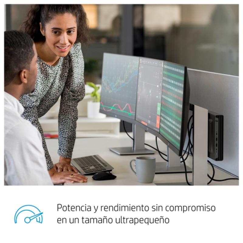 HP EliteDesk 800 G6 DDR4-SDRAM i5-10500 mini PC Intel® Core™ i5 de 10ma Generación 8 GB 256 GB SSD Windows 10 Pro Negro - Imagen