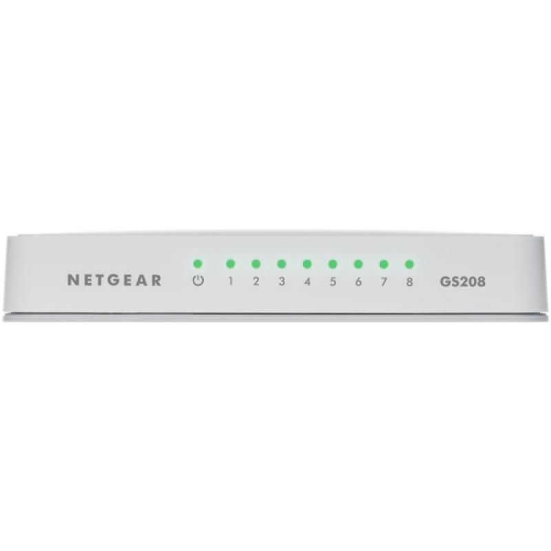NETGEAR GS208 No administrado Gigabit Ethernet (10/100/1000) Blanco