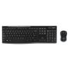 Logitech Wireless Combo MK270 teclado Ratón incluido RF inalámbrico QWERTY Nórdico Negro