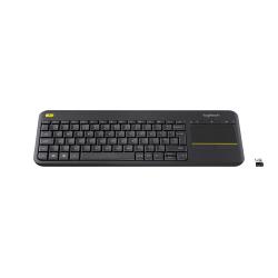 Logitech K400 Plus teclado RF inalámbrico AZERTY Francés Negro
