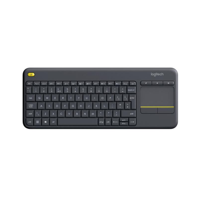 Logitech K400 Plus teclado RF inalámbrico AZERTY Francés Negro