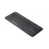 Logitech K400 Plus teclado RF inalámbrico AZERTY Francés Negro