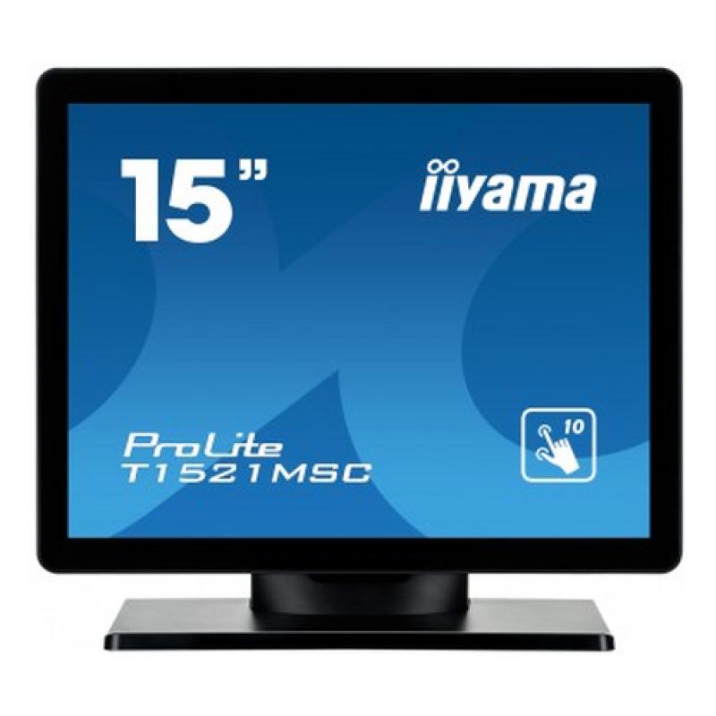 iiyama ProLite T1521MSC-B1 pantalla para PC 38,1 cm (15") 1024 x 768 Pixeles LED Pantalla táctil Mesa Negro