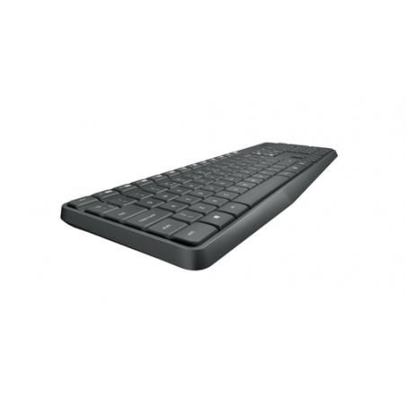 Logitech MK235 teclado RF inalámbrico QWERTY Pan Nordic Negro