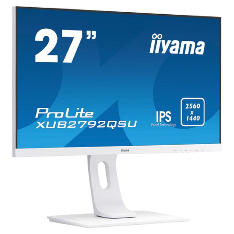 iiyama ProLite XUB2792QSU-W1 LED display 68,6 cm (27") 2560 x 1440 Pixeles Quad HD Blanco