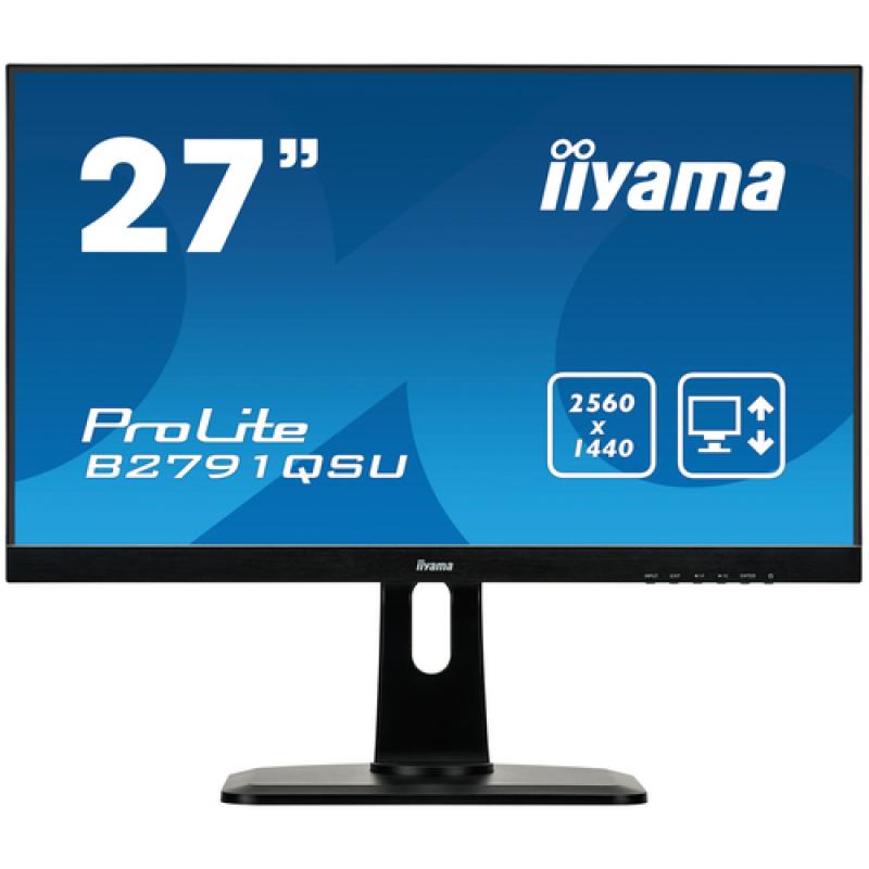 iiyama ProLite B2791QSU-B1 pantalla para PC 68,6 cm (27") 2560 x 1440 Pixeles Quad HD LED Negro