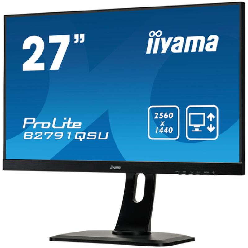 iiyama ProLite B2791QSU-B1 pantalla para PC 68,6 cm (27") 2560 x 1440 Pixeles Quad HD LED Negro