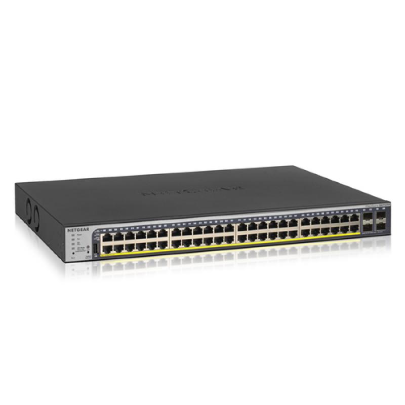 NETGEAR GS752TP Gestionado L2/L3/L4 Gigabit Ethernet (10/100/1000) Energía sobre Ethernet (PoE) 1U Negro