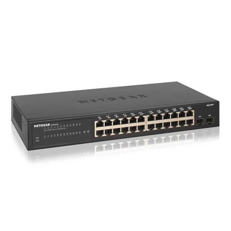 NETGEAR GS324T Gestionado L2/L3/L4 Gigabit Ethernet (10/100/1000) Negro
