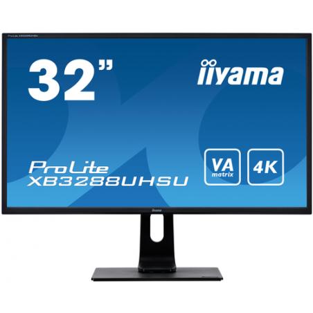 iiyama ProLite XB3288UHSU-B1 LED display 80 cm (31.5") 3840 x 2160 Pixeles 4K Ultra HD Negro