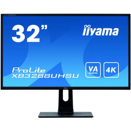 iiyama ProLite XB3288UHSU-B1 LED display 80 cm (31.5") 3840 x 2160 Pixeles 4K Ultra HD Negro