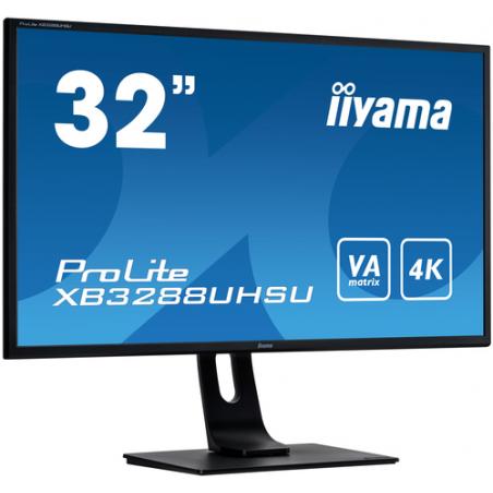 iiyama ProLite XB3288UHSU-B1 LED display 80 cm (31.5") 3840 x 2160 Pixeles 4K Ultra HD Negro