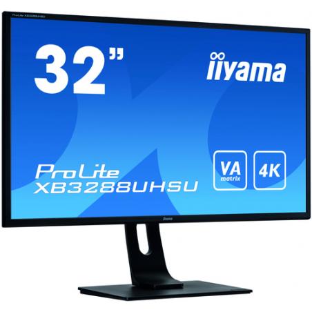 iiyama ProLite XB3288UHSU-B1 LED display 80 cm (31.5") 3840 x 2160 Pixeles 4K Ultra HD Negro