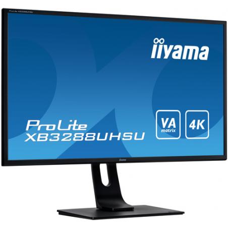 iiyama ProLite XB3288UHSU-B1 LED display 80 cm (31.5") 3840 x 2160 Pixeles 4K Ultra HD Negro