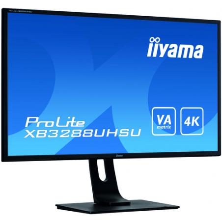 iiyama ProLite XB3288UHSU-B1 LED display 80 cm (31.5") 3840 x 2160 Pixeles 4K Ultra HD Negro