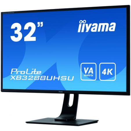 iiyama ProLite XB3288UHSU-B1 LED display 80 cm (31.5") 3840 x 2160 Pixeles 4K Ultra HD Negro