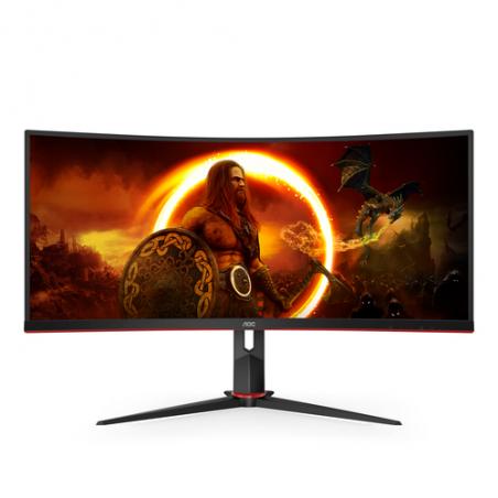 AOC G2 CU34G2X/BK pantalla para PC 86,4 cm (34") 3440 x 1440 Pixeles Quad HD LED Negro, Rojo