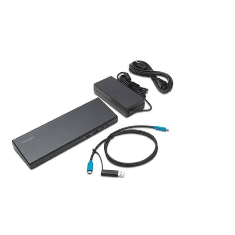 Kensington SD4750P Replicador de puertos USB-C, USB-A Doble 4K 85W PD DP-HDMI-Windows/Mac/Chrome