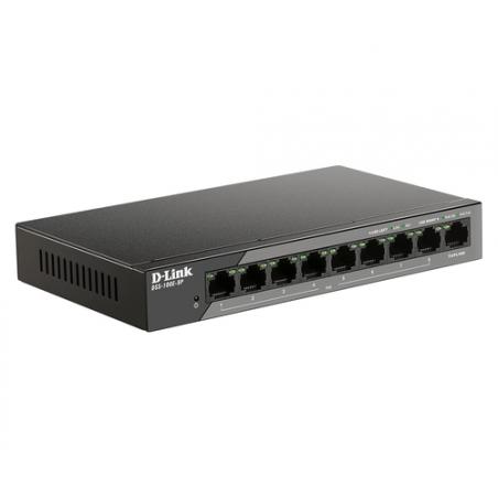 D-Link DSS-100E-9P switch No administrado Fast Ethernet (10/100) Energía sobre Ethernet (PoE) Negro