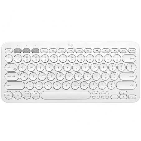 Logitech K380 Multi-Device teclado Bluetooth AZERTY Francés Blanco