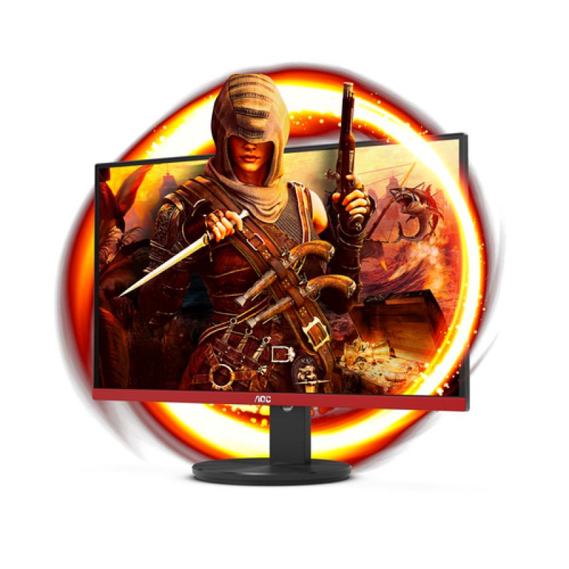 AOC 90 Series G2490VXA LED display 60,5 cm (23.8") 1920 x 1080 Pixeles Full HD Negro, Rojo