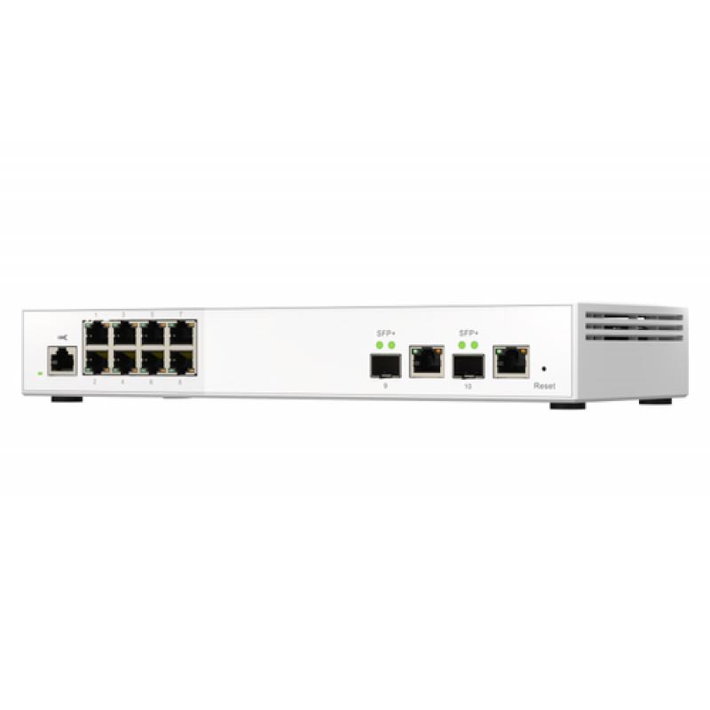 QNAP QSW-M2108-2C switch Gestionado L2 2.5G Ethernet (100/1000/2500) Gris, Blanco