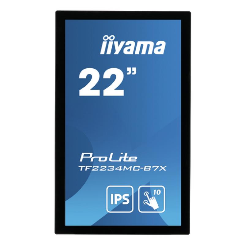 iiyama ProLite TF2234MC-B7X pantalla para PC 54,6 cm (21.5") 1920 x 1080 Pixeles Full HD LED Pantalla táctil Multi-usuario Negro