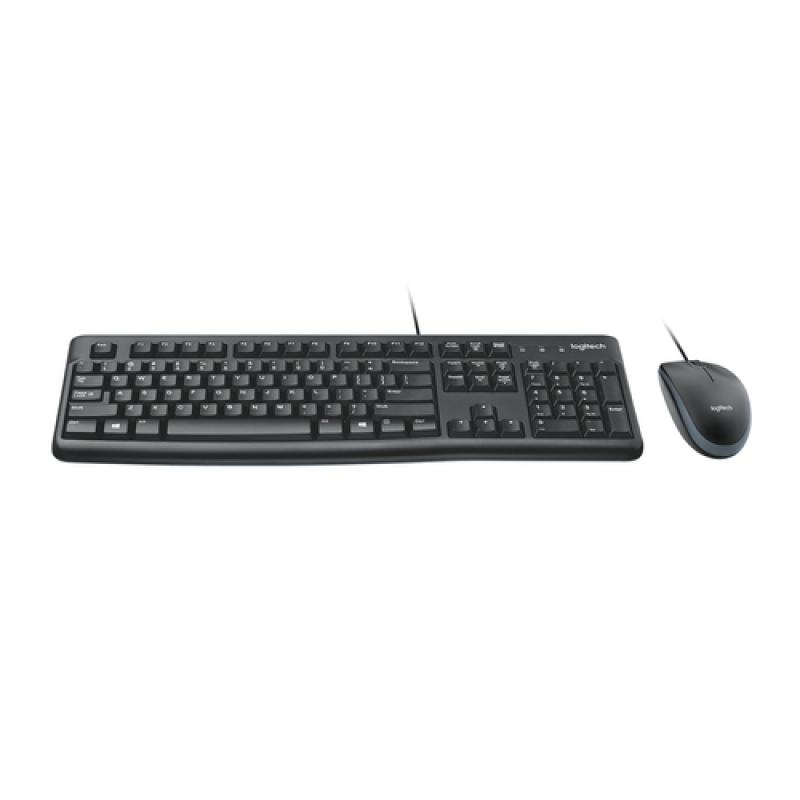 Logitech MK120 teclado USB Francés Ratón incluido Negro