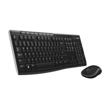 Logitech MK270 teclado RF inalámbrico Francés Ratón incluido Negro