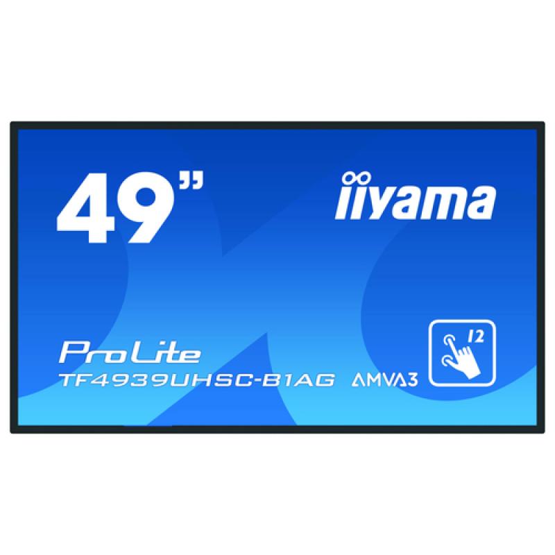 iiyama ProLite TF4939UHSC-B1AG pantalla para PC 124,5 cm (49") 3840 x 2160 Pixeles 4K Ultra HD LED Pantalla táctil Multi-usuario