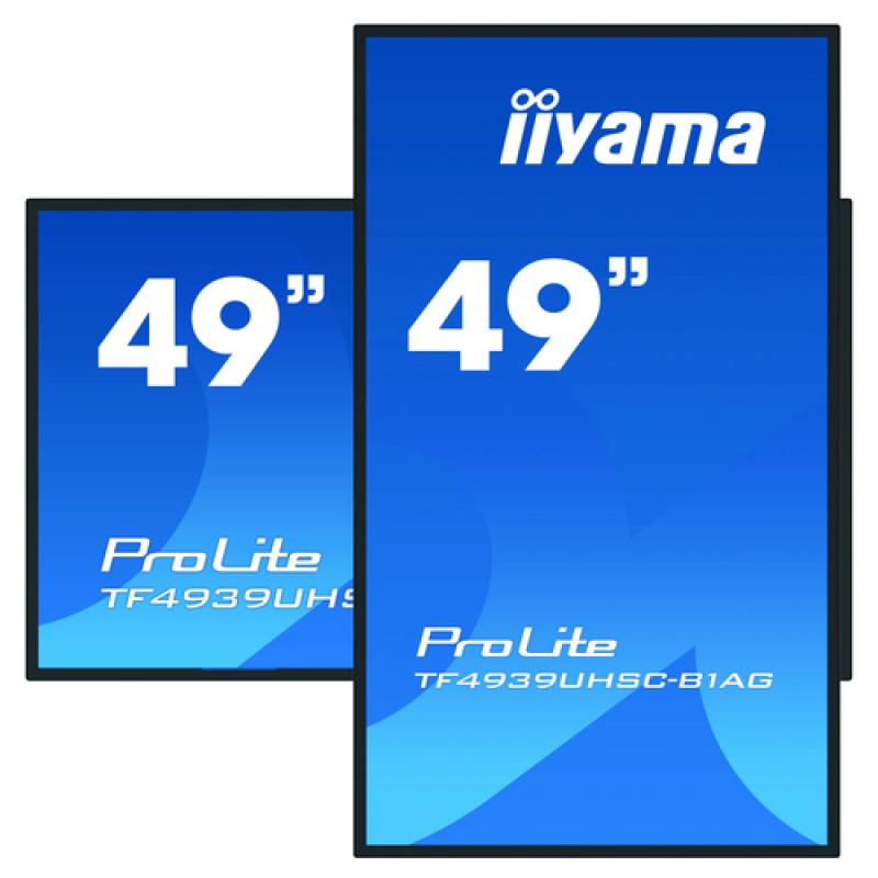 iiyama ProLite TF4939UHSC-B1AG pantalla para PC 124,5 cm (49") 3840 x 2160 Pixeles 4K Ultra HD LED Pantalla táctil Multi-usuario