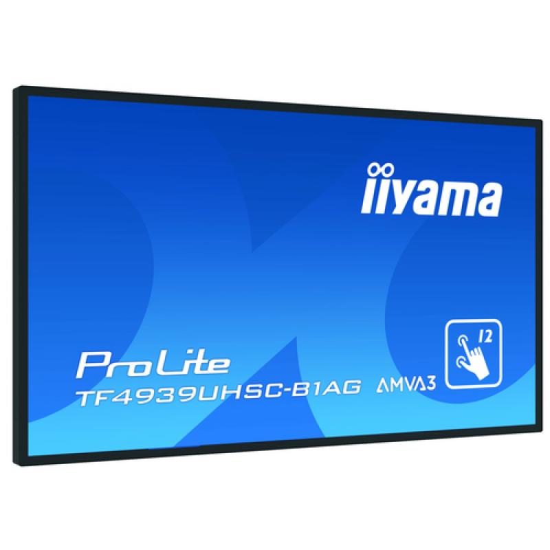 iiyama ProLite TF4939UHSC-B1AG pantalla para PC 124,5 cm (49") 3840 x 2160 Pixeles 4K Ultra HD LED Pantalla táctil Multi-usuario
