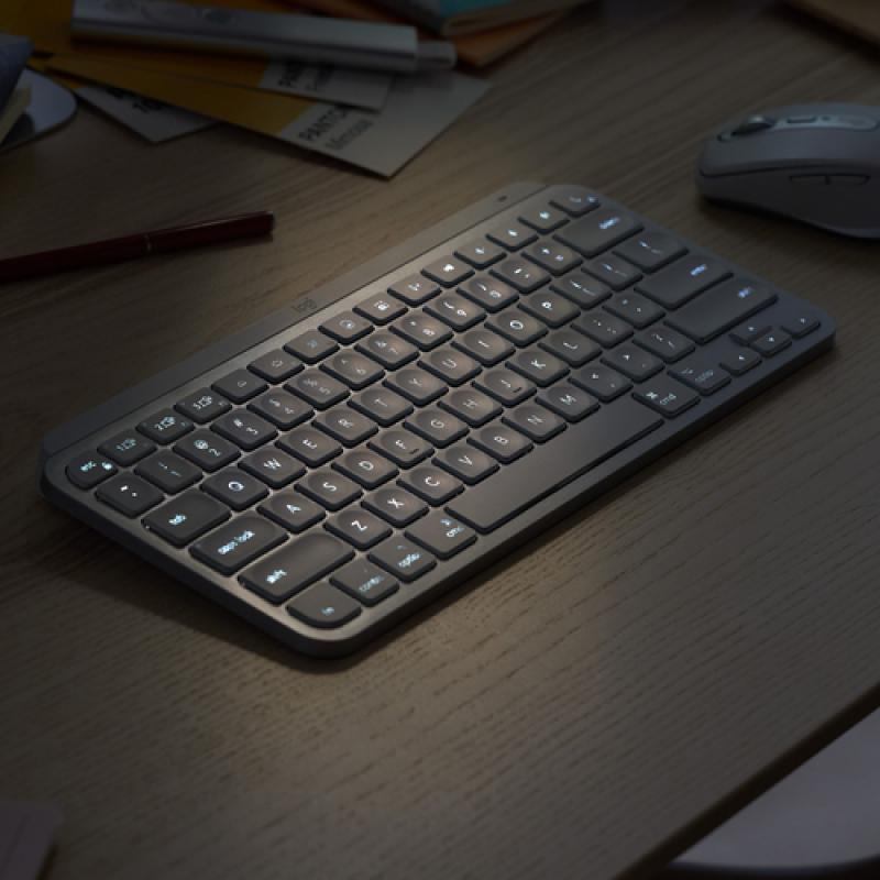 Logitech MX Keys Mini teclado RF Wireless + Bluetooth QWERTY Inglés Gris