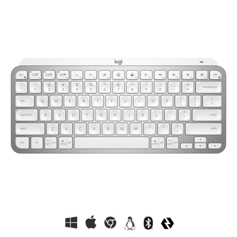 Logitech MX Keys Mini teclado RF Wireless + Bluetooth QWERTY Inglés Gris