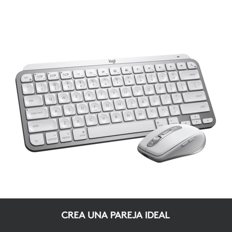 Logitech MX Keys Mini For Mac Minimalist Wireless Illuminated Keyboard teclado Bluetooth QWERTY Español Gris