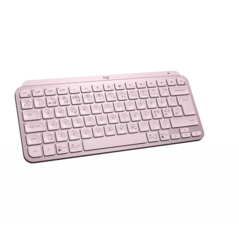Logitech MX Keys Mini teclado RF Wireless + Bluetooth QWERTY Nórdico Rosa