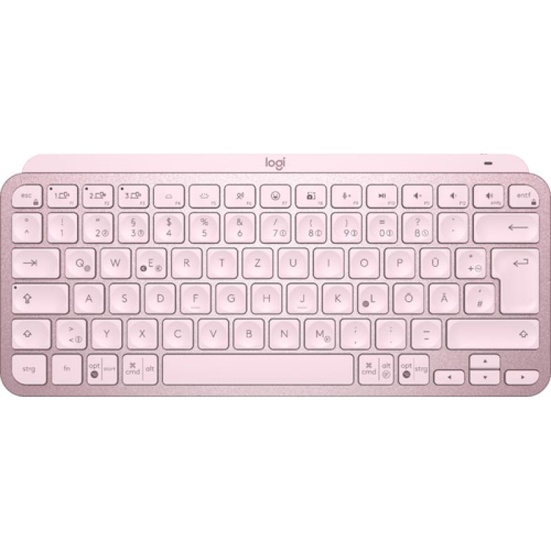 Logitech MX Keys Mini teclado RF Wireless + Bluetooth QWERTZ Alemán Rosa