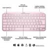 Logitech MX Keys Mini teclado RF Wireless + Bluetooth Español Rosa